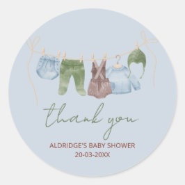 Boho baby kleding lief baby boy baby shower ronde sticker
