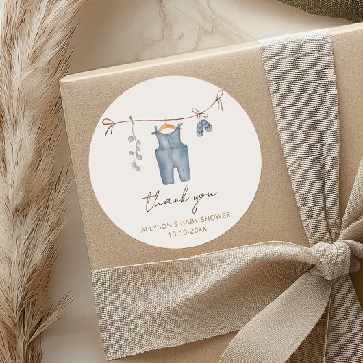 Boho baby kleding lief baby boy baby shower ronde sticker