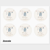 Boho baby kleding lief baby boy baby shower ronde sticker (Vel)