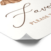 Boho Baby Kleding Meisje Baby shower Favors Sign Poster (Hoek)