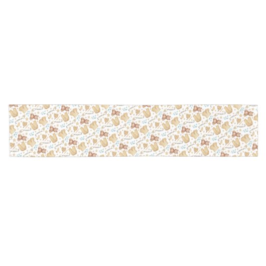 Boho Baby Kleding & Teddy Bear Runner Korte Tafelloper (Horizontaal)
