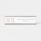 Boho Baby Kleding Waterverf Babysitter Bureau Naambordje (Voorkant)