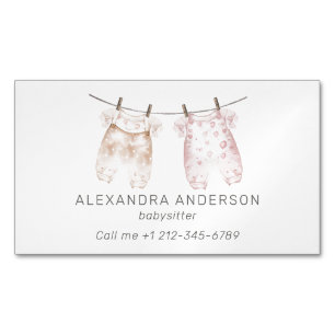 Boho Baby Kleding Waterverf Babysitter Magnetisch Visitekaartje