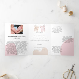 Boho Baby Kleding Waterverf Babysitter Service Drieluik Kaart