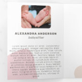 Boho Baby Kleding Waterverf Babysitter Service Drieluik Kaart (Binnenzijde eerst)