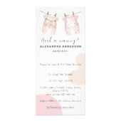 Boho Baby Kleding Waterverf Babysitter Service Reclamekaart (Voorkant)