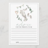 Boho baby kleren douche advieskaart (Voorkant)