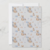 Boho baby knuffelbeer uitnodiging (Achterkant)