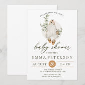 Boho Baby Little Romper Baby shower Invitation Kaart (Voorkant / Achterkant)