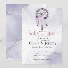BOHO Baby Meisje Amethyst Stof Roze Droomvanger Kaart