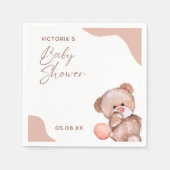 Boho Baby Meisje Beer Elegant Baby shower Cocktail Servet (Voorkant)