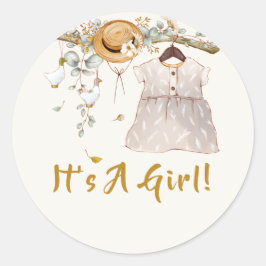 Boho Baby Meisje Jurk Outfit Ronde Sticker