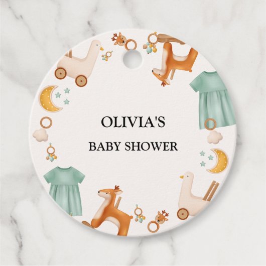 Boho Baby Meisje Kleding Baby shower Bedankjes Labels (Voorkant)