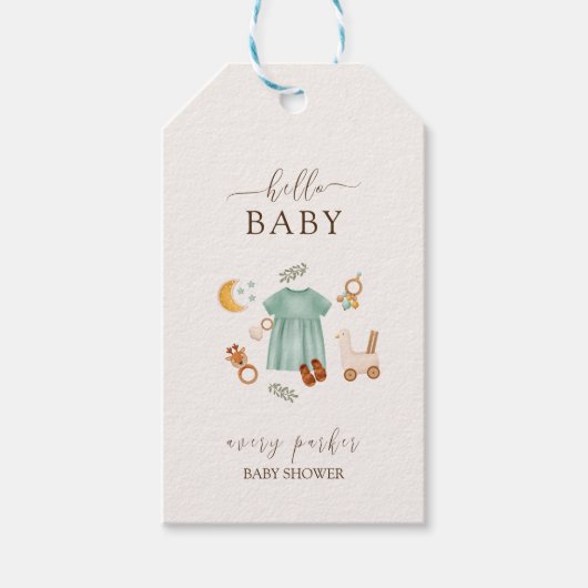 Boho Baby Meisje Kleding Baby shower Cadeaulabel (Voorkant)