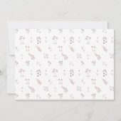  boho baby meisje kleding baby shower foto kaart (Achterkant)