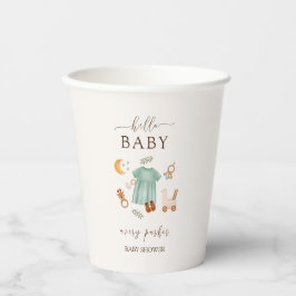 Boho Baby Meisje Kleding Baby shower Papieren Bekers