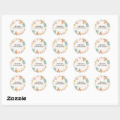 Boho Baby Meisje Kleding Baby shower Ronde Sticker (Vel)