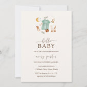 Boho Baby Meisje Kleding Baby shower Uitnodiging (Voorkant)