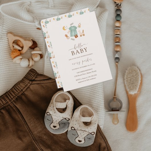 Boho Baby Meisje Kleding Baby shower Uitnodiging