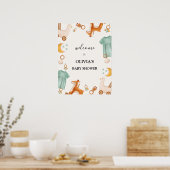 Boho Baby Meisje Kleding Baby shower Welkomstbord Poster (Keuken)