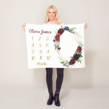 Boho Baby Meisje Mijlpaal Maandelijkse Babydeken