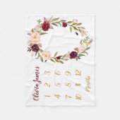 Boho Baby Meisje Mijlpalen Maandelijkse Baby Deken (Voorkant)
