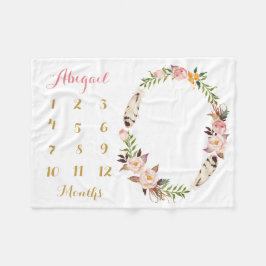 Boho Baby Meisje Milestone Maandelijkse Baby Deken