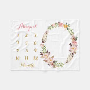 Boho Baby Meisje Milestone Maandelijkse Baby Deken