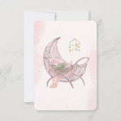 Boho Baby Meisje Shower Bedankkaart (Achterkant)