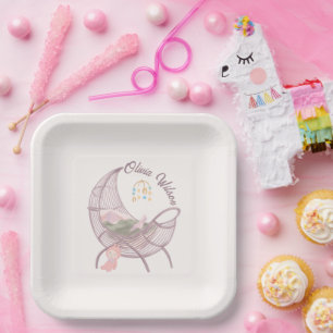 Boho Baby Meisje Shower Papier Borden Papieren Bordje