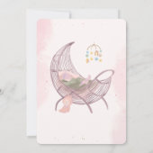 Boho Baby Meisje Shower Uitnodiging Template (Achterkant)