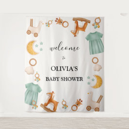 Boho Baby Meisjeskleren Baby Shower Welkomstbord Wandkleed