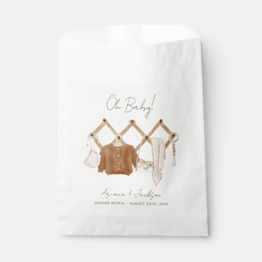 Boho Baby Neutrale Shower Invitation Bedankzakje (Voorkant)