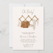 Boho Baby Neutrale Shower Invitation Kaart (Voorkant)