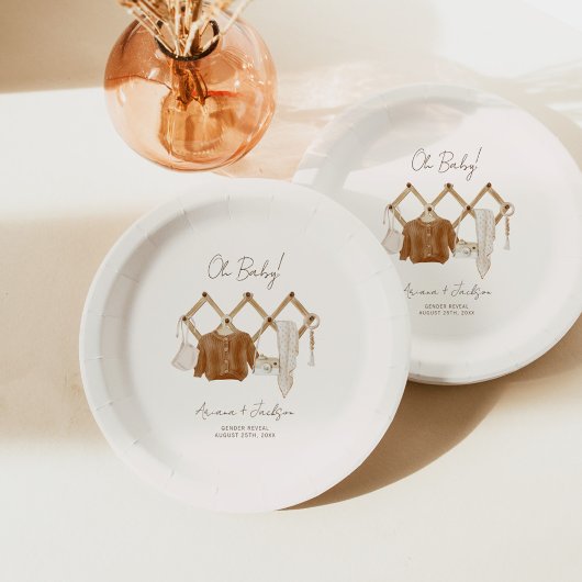 Boho Baby Neutrale Shower Invitation Papieren Bordje