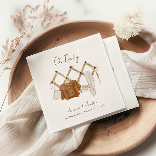 Boho Baby Neutrale Shower Invitation Servet