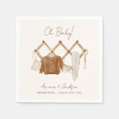 Boho Baby Neutrale Shower Invitation Servet (Voorkant)