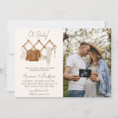 Boho Baby Neutrale Uitnodiging voor Fotocouple Sho (Voorkant)