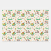 Boho Baby Olifant, Aap, Leeuw Golf Baby Patroon Inpakpapier Vel (Voorkant 3)