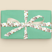 Boho Baby Olifant, Aap, Leeuw Golf Baby Patroon Satijnen Lint