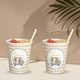 Boho Baby Olifant en Aap Golf Baby Shower Papieren Bekers