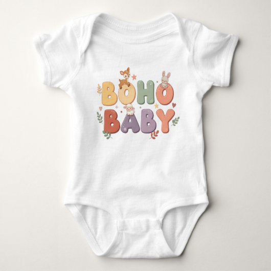 Boho Baby Pastel One-Piece Romper (Voorkant)