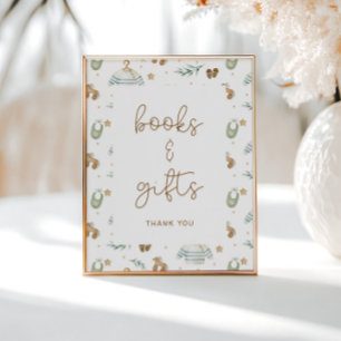 Boho Baby Pattern Baby shower Boeken Geschenken Poster