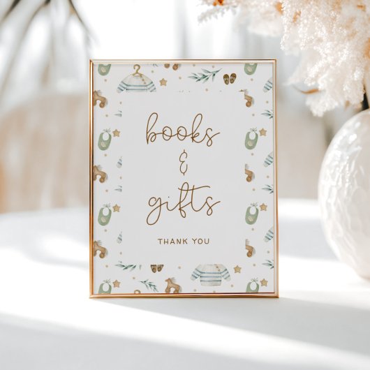 Boho Baby Pattern Baby shower Boeken Geschenken Poster