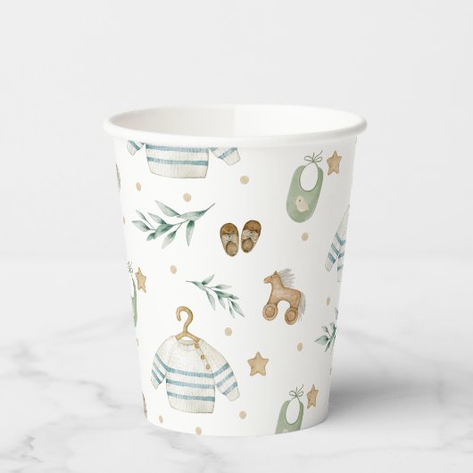 Boho  Baby Pattern Papieren Bekers (Links)