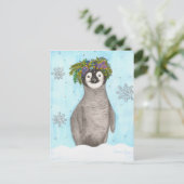 Boho Baby Penguin Briefkaart (Staand voorkant)