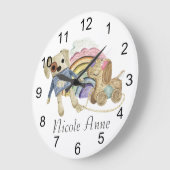 Boho Baby Room Nursery Toys Waterverf Name Grote Klok (Hoek)