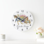 Boho Baby Room Nursery Toys Waterverf Name Grote Klok (Huis)