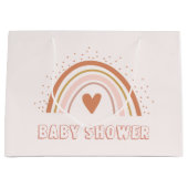 Boho Baby roze regenboog Baby shower Groot Cadeauzakje (Voorkant)