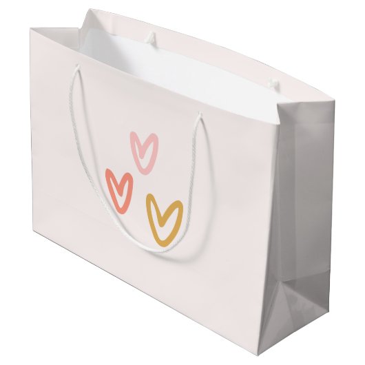 Boho Baby roze regenboog Baby shower Groot Cadeauzakje (Achterkant Gekanteld)